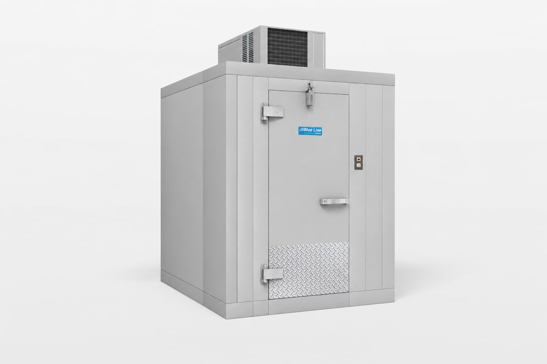 Walk-In Cooler | 6' x 6' | With Floor | Left Hinge | Self-Contained